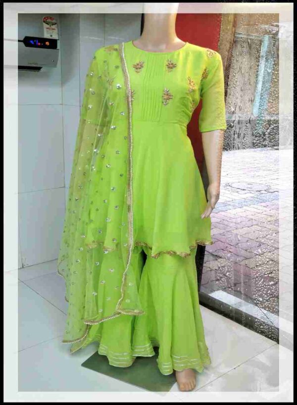 Mint Green Sharara Set